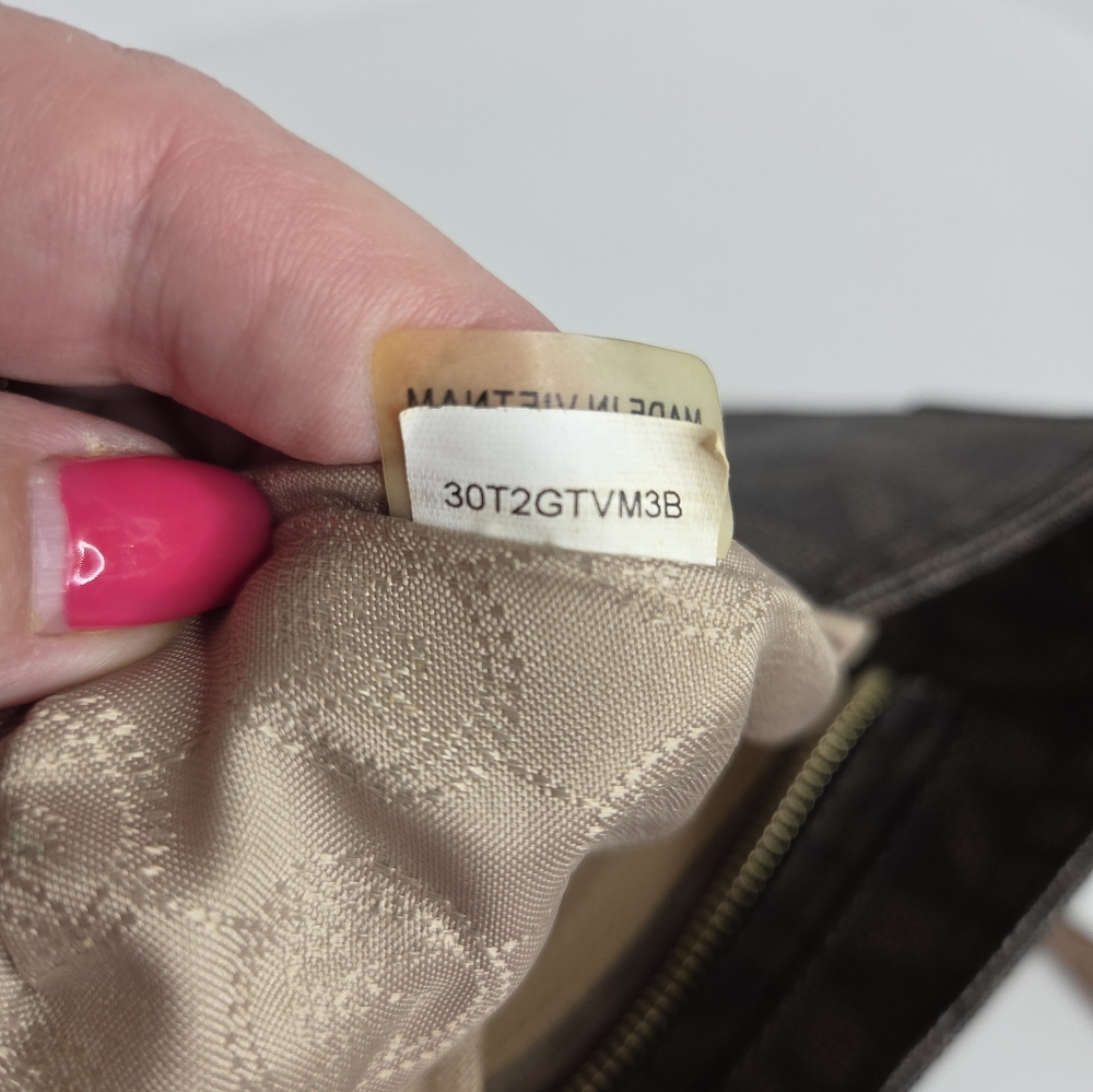 MICHAEL Michael Kors Jet Setter Large Brown Logo Crossbody Bag - Picture 16 of 16
